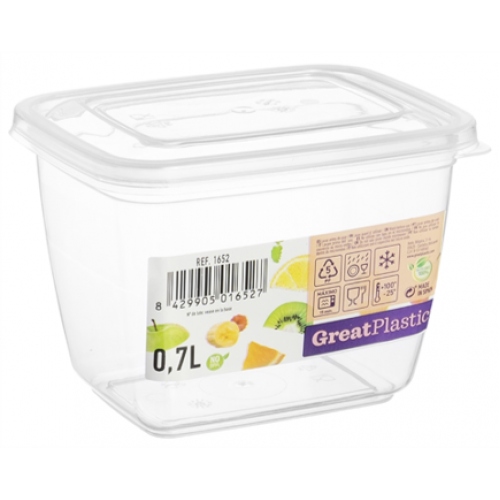 GREAT PLASTIC CAIXA RECTANGULAR 0,70 LT EAN 8429905016527