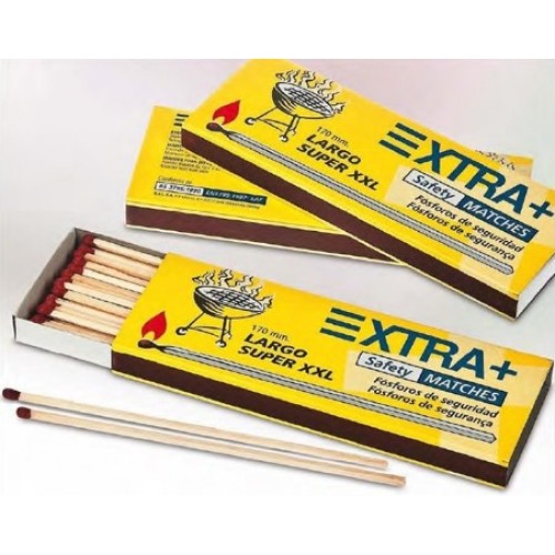 EXTRA+ FÓSFOROS SUPER GRANDES 170 MM 50 UNID EAN 8435056800441            
