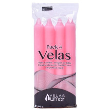 LUMAR CONJ. 4 VELAS CILINDRICAS 170*20 MM 180 GR ROSAS EAN 8428451021139