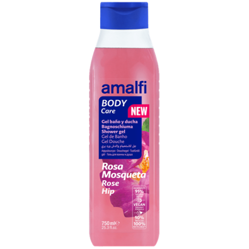 AMALFI GEL DE BANHO ROSA MOSQUETA 750 ML EAN 8414227038036
