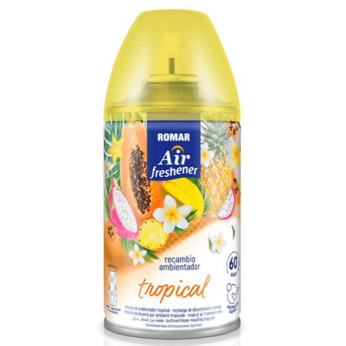 ROMAR AMBIENTADOR RECARGA MÁQUINA FRESCOR TROPICAL 250 ML EAN 8414227036728