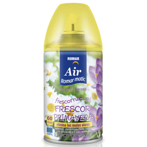 ROMAR AMBIENTADOR RECARGA MÁQUINA FRESCOR PRIMAVERA 250 ML EAN 8414227036742