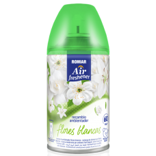 ROMAR AMBIENTADOR RECARGA MÁQUINA FLORES BRANCAS 250 ML EAN 8414227032584