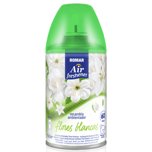 ROMAR AMBIENTADOR RECARGA MÁQUINA FLORES BRANCAS 250 ML EAN 8414227032584