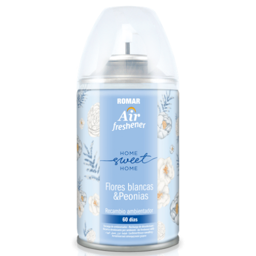 ROMAR AMBIENTADOR RECARGA MÁQUINA FLORES BRANCAS & PEONIA 250 ML EAN 8414227098023