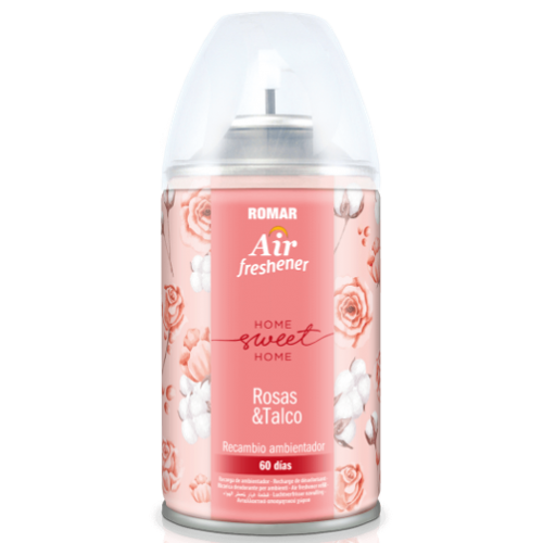 ROMAR AMBIENTADOR RECARGA MÁQUINA ROSAS & TALCO 250 ML EAN 8414227098030