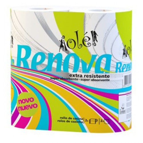RENOVA 2 ROLOS PAPEL COZINHA OLÉ  EAN 5601028011693