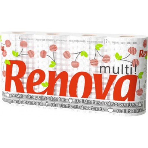 RENOVA 4 ROLOS PAPEL COZINHA MULTI  EAN 5601028002707