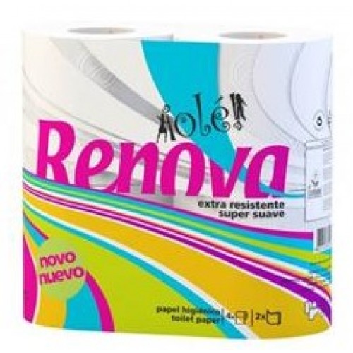 RENOVA 4 ROLOS PAPEL HIGIENICO OLÉ  EAN 5601028011686