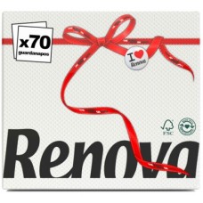 RENOVA GUARDANAPOS RED LABEL BRANCOS 30*32 CM PACK 70 UND  EAN 5601028000352
