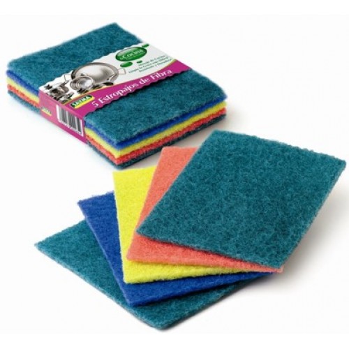 SAYMA ESFREGÃO FIBRA CORES PACK 5 UND  EAN 8427279000654