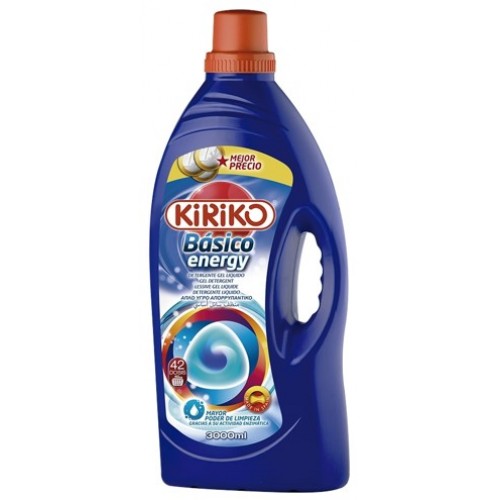 KIRIKO DETERGENTE ROUPA ENERGY 3 LITROS  EAN 8411878503210 