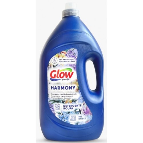 GLOW DETERGENTE ROUPA LIQUIDO HARMONY 5 LT 105 D  EAN 5600387492778