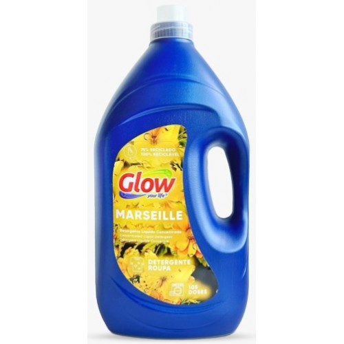 GLOW DETERGENTE ROUPA LIQUIDO MARSEILLE 5 LT 105 D  EAN 5600387492792