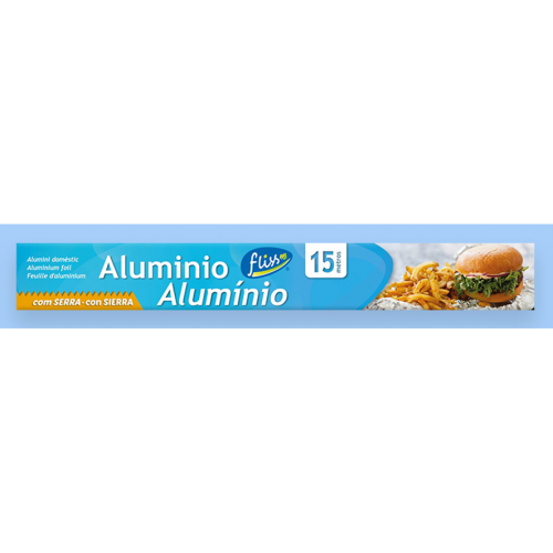 FLISS FOLHA ALUMINIO 15 METROS PARA ALIMENTOS  EAN 8436552691052