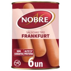 NOBRE SALSICHAS LATA 6 UND  EAN 5601119007963 VALIDADE - 11/26
