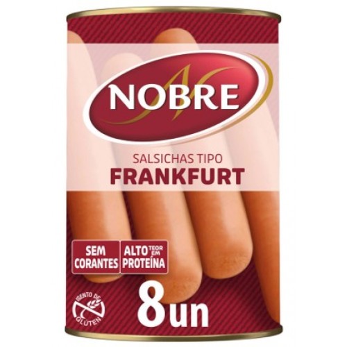 NOBRE SALSICHAS LATA 8 UND  EAN 5601119007970 VALIDADE - 1/29