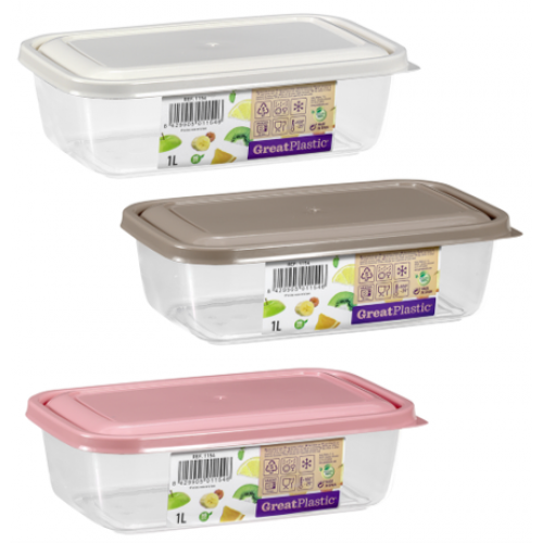 GREAT PLASTIC CAIXA RECTANGULAR 1 LT  EAN 8429905011546