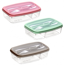 GREAT PLASTIC CAIXA RECTANGULAR COM TALHERES 1,5 LT  EAN 8429905012031