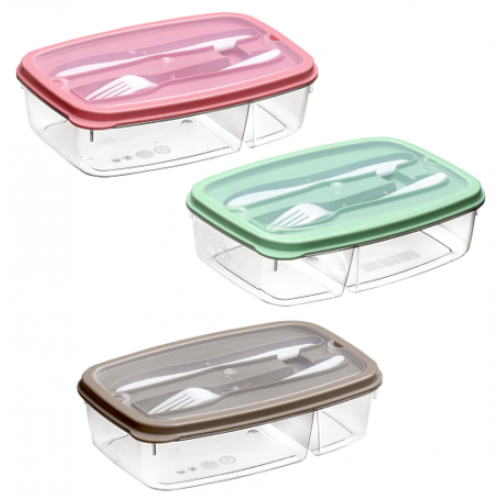 GREAT PLASTIC CAIXA RECTANGULAR COM TALHERES 1,5 LT  EAN 8429905012031