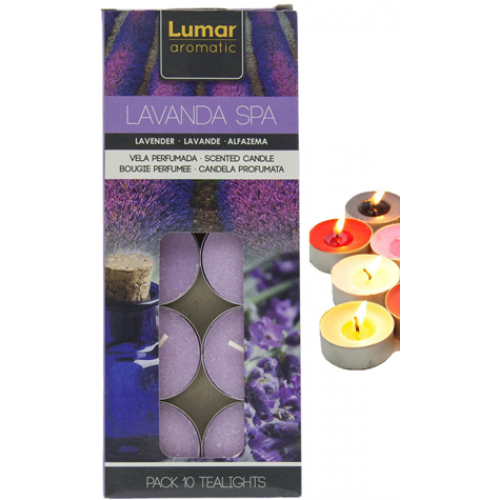 LUMAR VELA TEALIGHT PACK 10 PERF LAVANDA  EAN 8428451042196