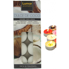 LUMAR VELA TEALIGHT PACK 10 PERF COCO  EAN 8428451042202