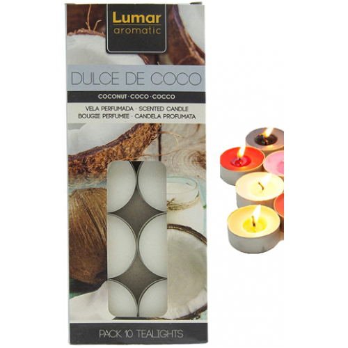 LUMAR VELA TEALIGHT PACK 10 PERF COCO  EAN 8428451042202