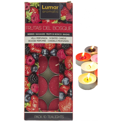 LUMAR VELA TEALIGHT PERF PACK 10 FRUTAS DO BOSQUE  EAN 8428451042189