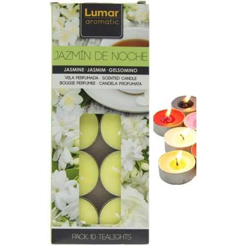 LUMAR VELA TEALIGHT PACK 10 PERF JASMIN  EAN 8428451042554