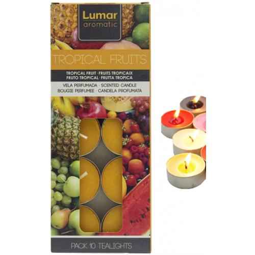 LUMAR VELA TEALIGHT PACK 10 PERF TROPICAL  EAN 8428451042233
