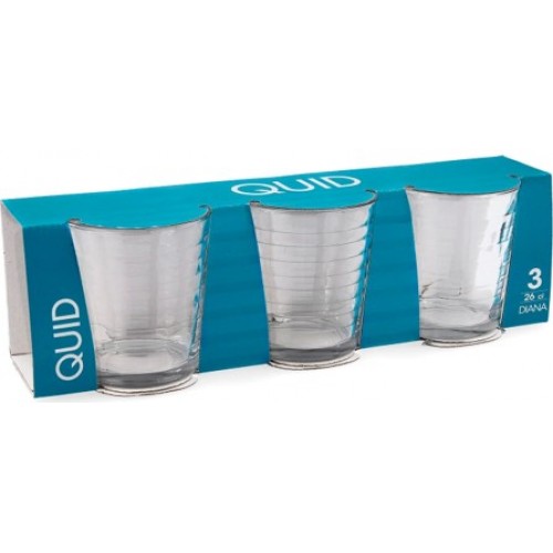 QUID COPO DE VIDRO 26 CL PACK 3  EAN 8414793585279