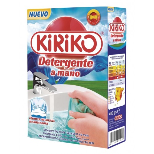 KIRIKO DETERGENTE PÓ MÃO 400 GR  EAN 8411167011020